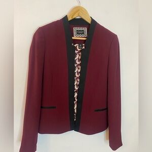Scotch and Soda Madison Scotch Tuxedo Stripe Blazer Dark Cherry
